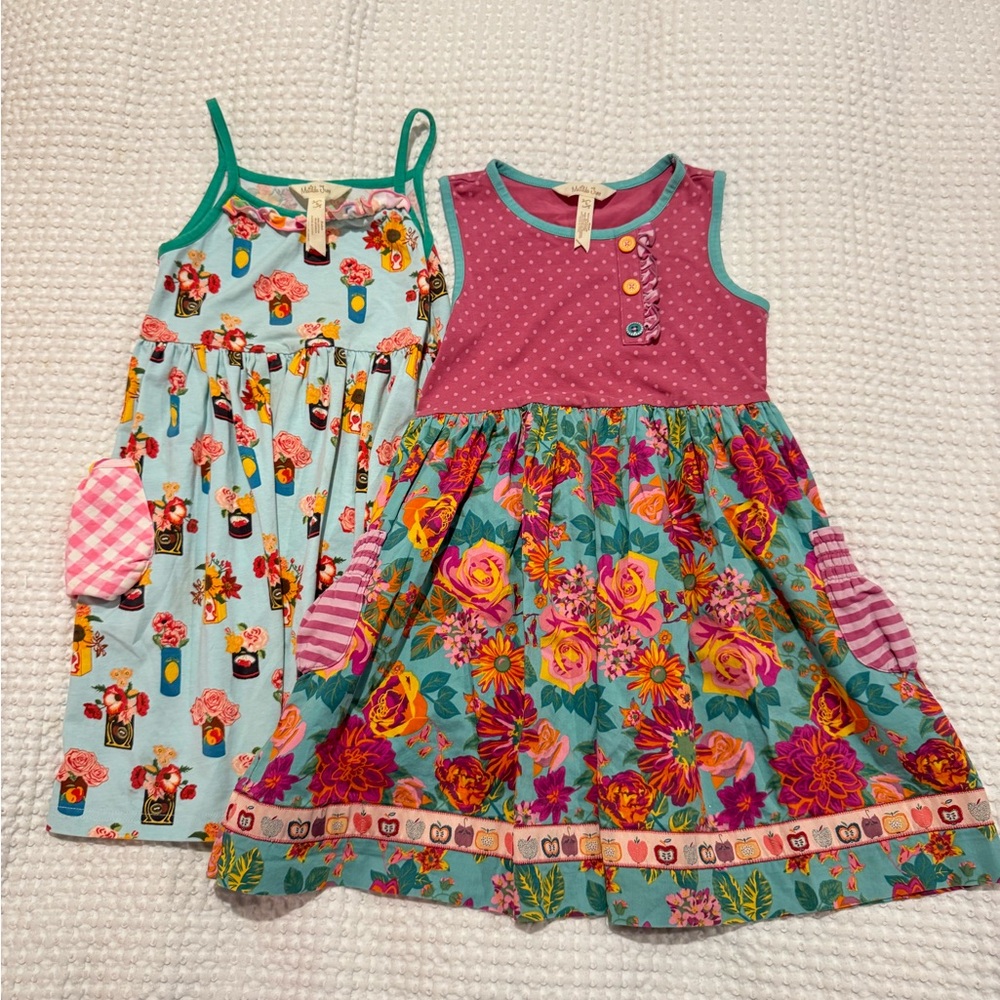 Matilda Jane Teal, Pink & Yellow Floral Mix Dress Set